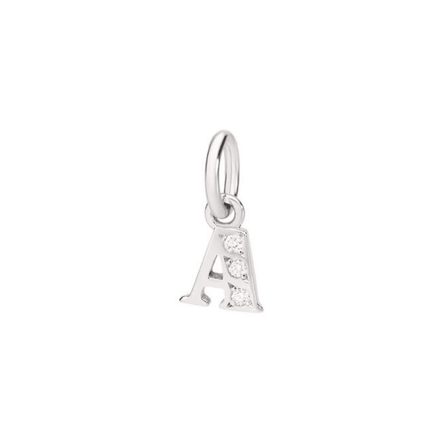 Dodo - WG LETTER CHARM A DIAMONDS 18CT