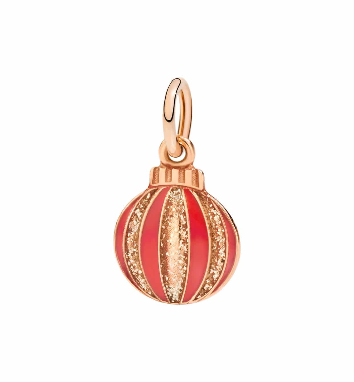 Dodo - CHARM XMAS BALL RG RED ENAMEL G