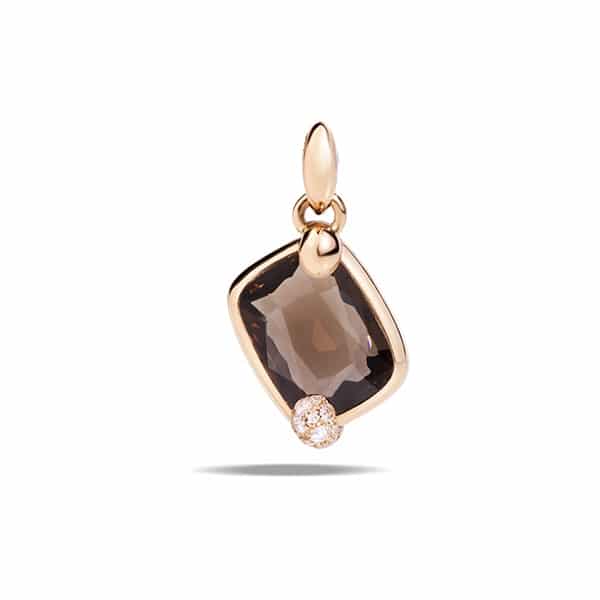 Pomellato - RITRATTO PENDANT RG SMOKY QUARTZ DIAM