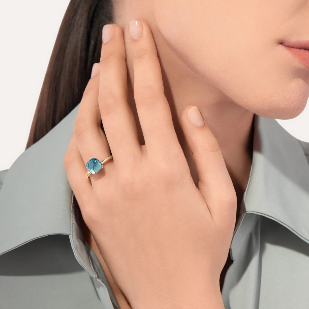 Nudo Ring Petit Rg/wg Sky Blue Topaz 55 PAB4030O6000000OY 55