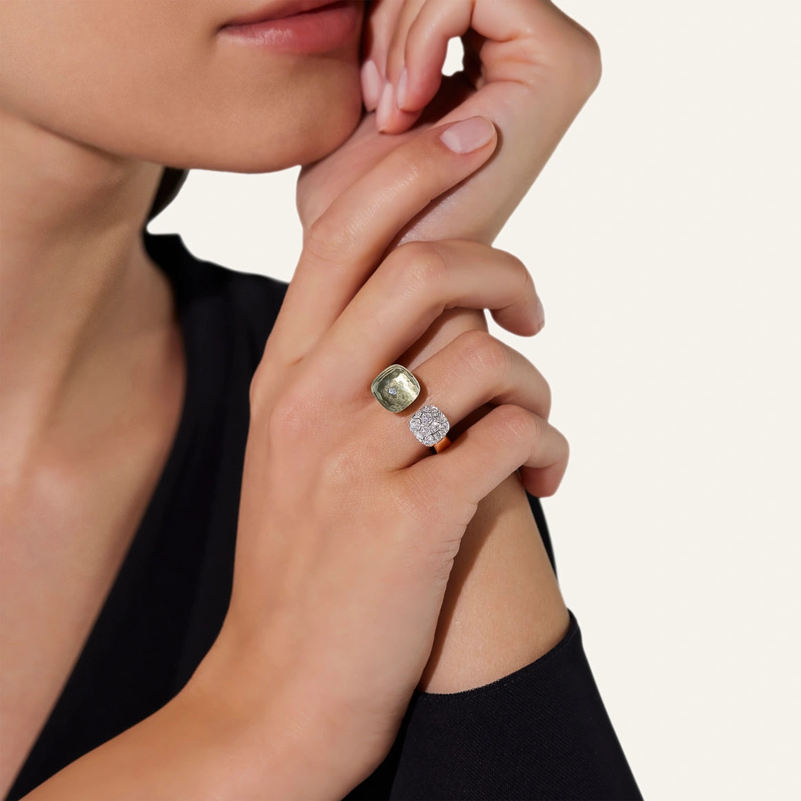 Ring Nudo Rg/wg Prasiolite Wd 54 PAC4020O6WHRDB0PA 54 AU75
