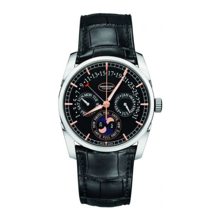 Parmigiani Fleurier - TONDA ANNUAL CALENDAR G BLK DIAL BLK STR