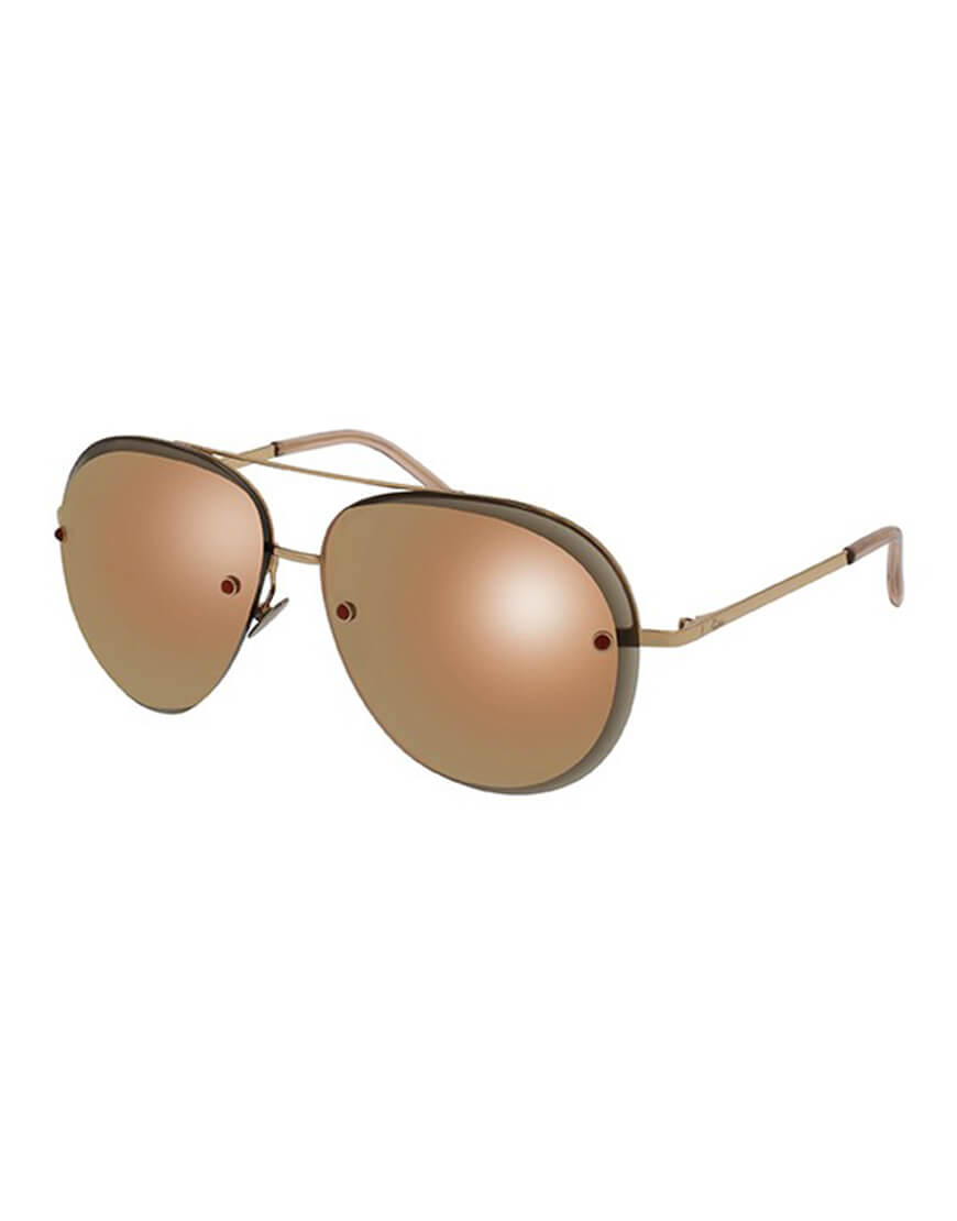 Pomellato - SUNGLASSES POM LAD METAL GD/PK AVIATOR