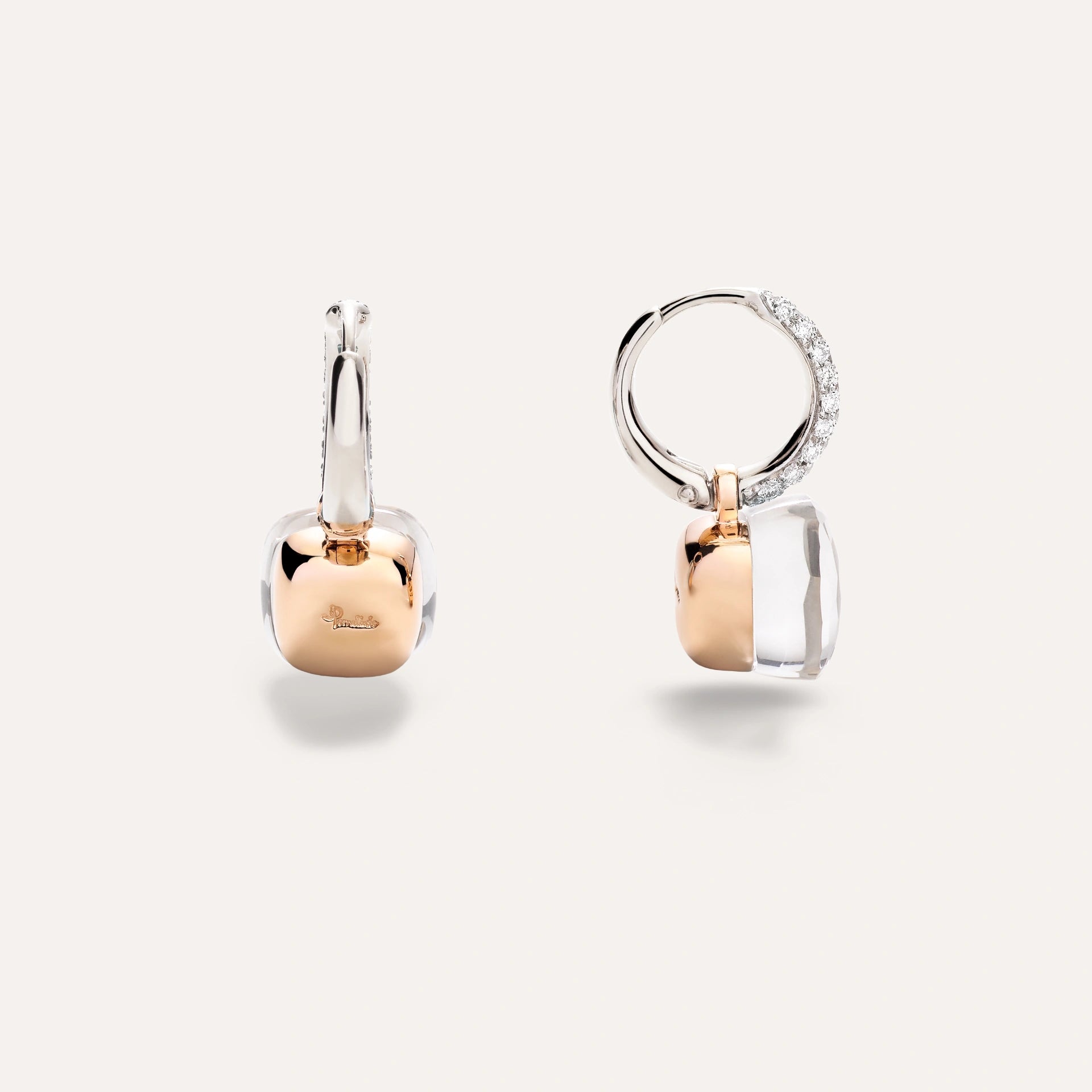 Nudo Earrings Classic Rg/wg White T Diam POB4010O6WHRDB0TB