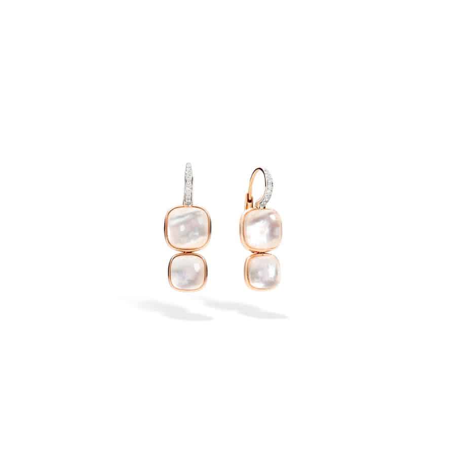 Nudo Earrings Rg White Topaz Mop Diamond POC2025O7WHRBTBMP