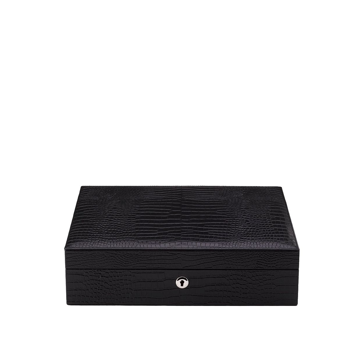 Black Leather Collector Watch Box X10 L264