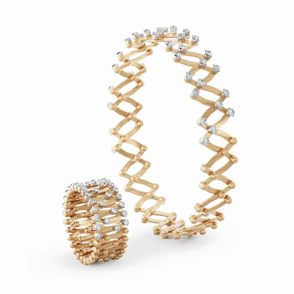 Ring Bracelet 1492 Half 2 Point Rwg Wd S.rb 1492 H2 Rwg Wd AU750