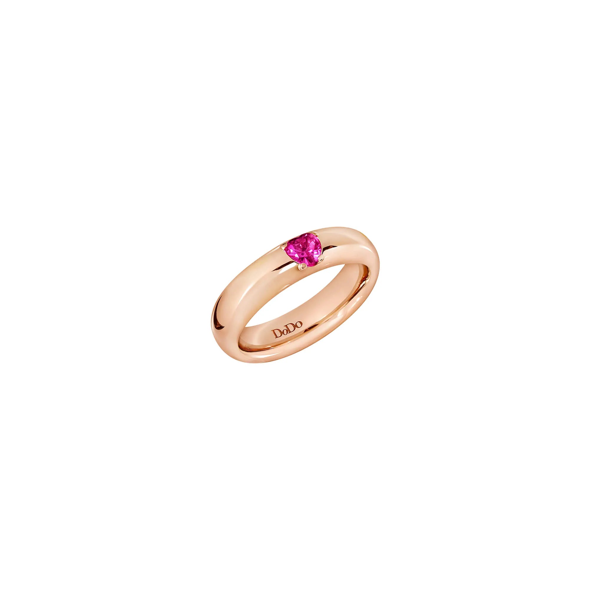 Heart Ring Band Rg Synthetic Ruby 53 DAC3000-HEART-SR09R 53
