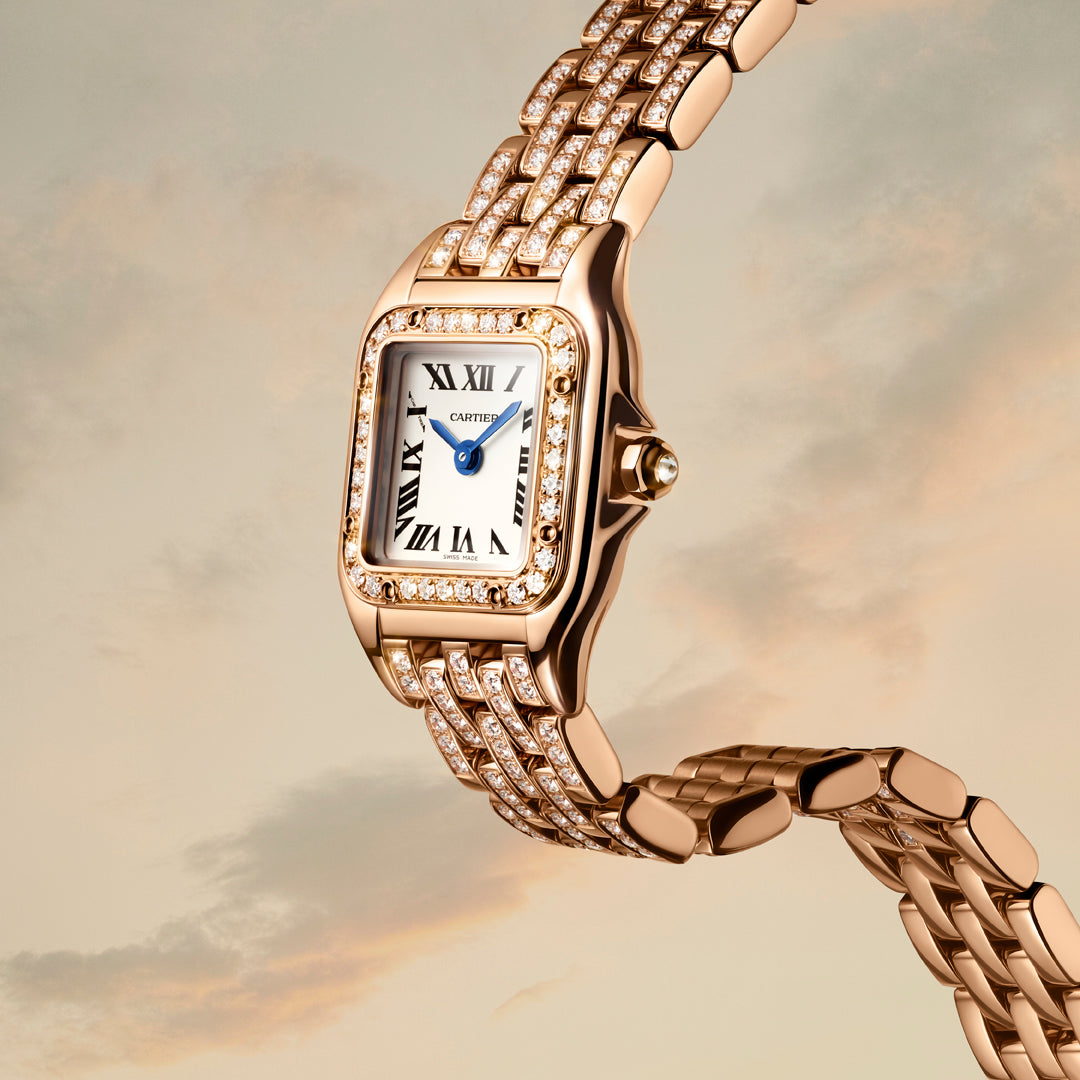 Panthère de Cartier watch in rose gold and diamonds