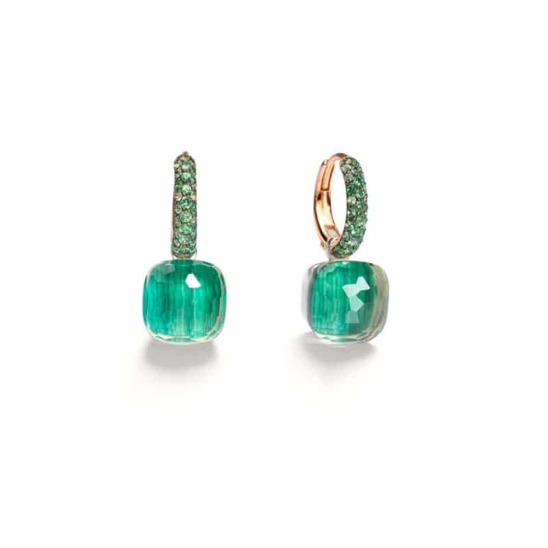 Nudo Earrings Wg/rg Pras/malachites/tsav POC3000O6BKRTZMPA