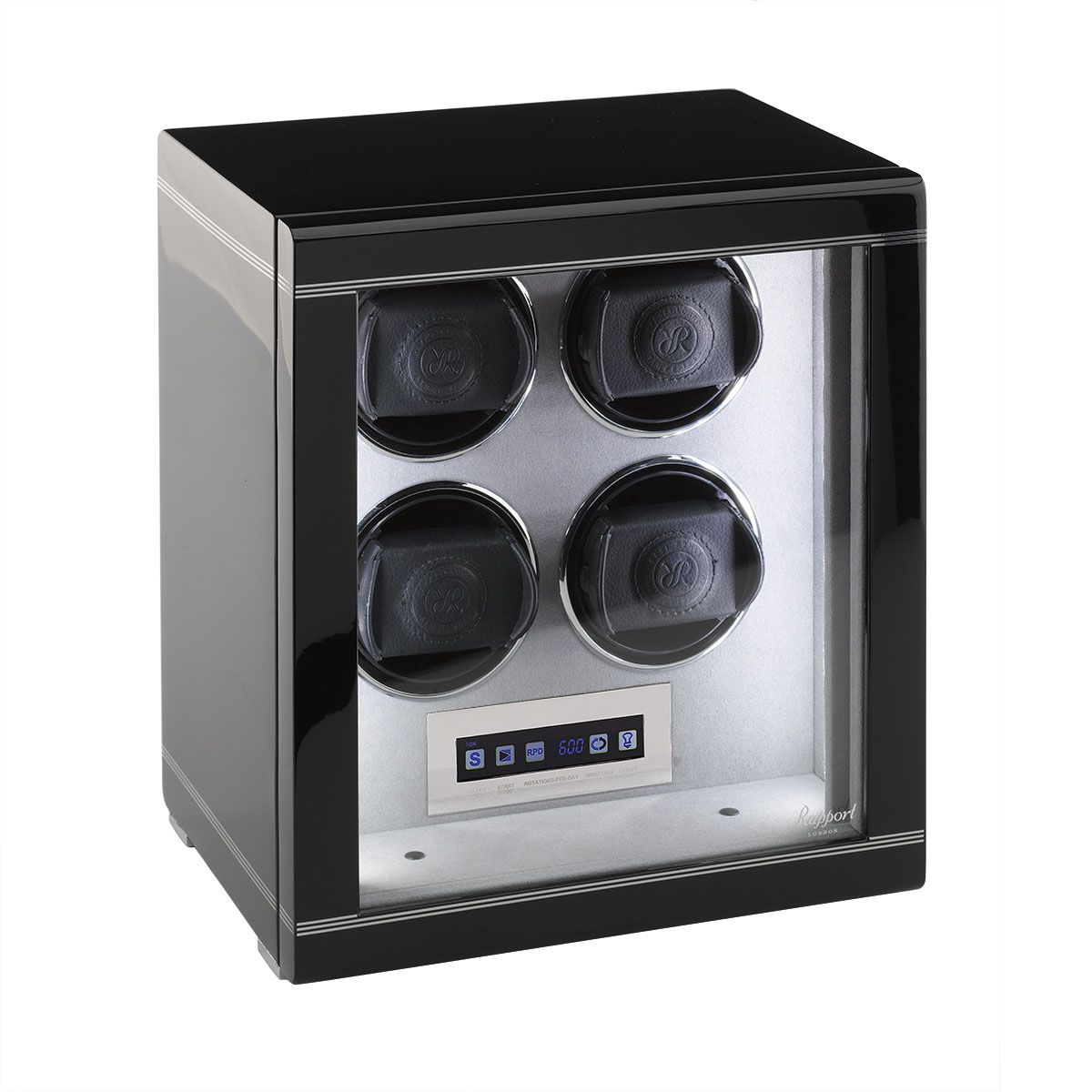 Quad Watch Winder Black With Touch W554