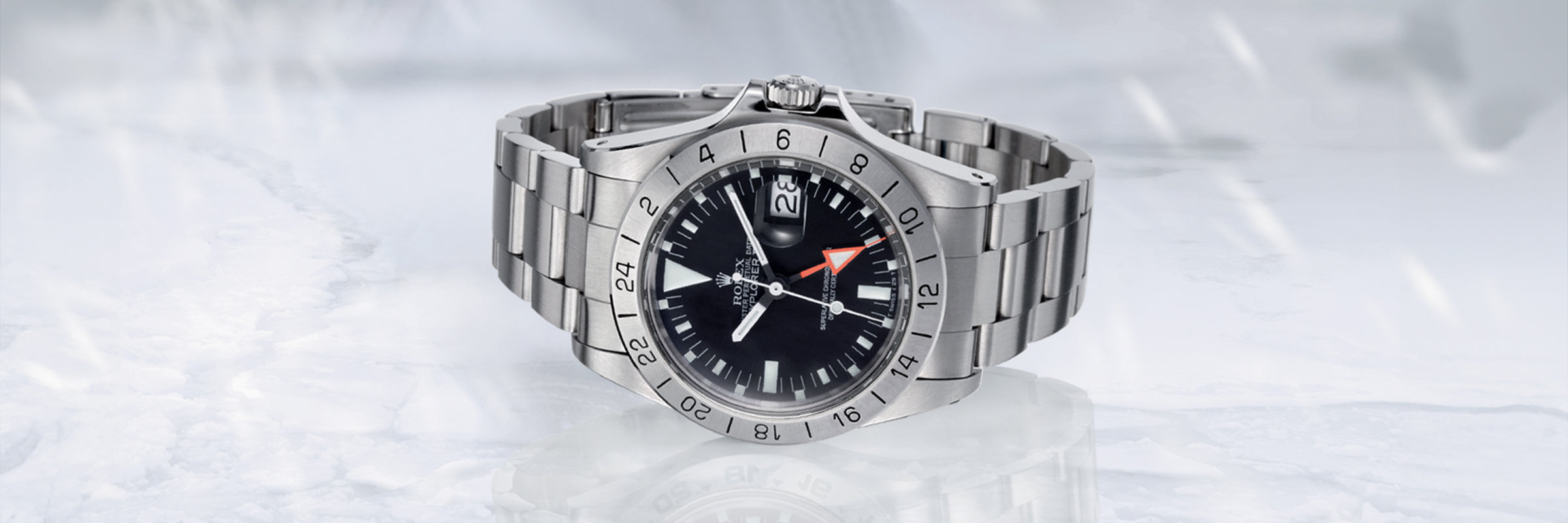 The Explorer II, the watch of choice for those who venture to the far corners of the globe.