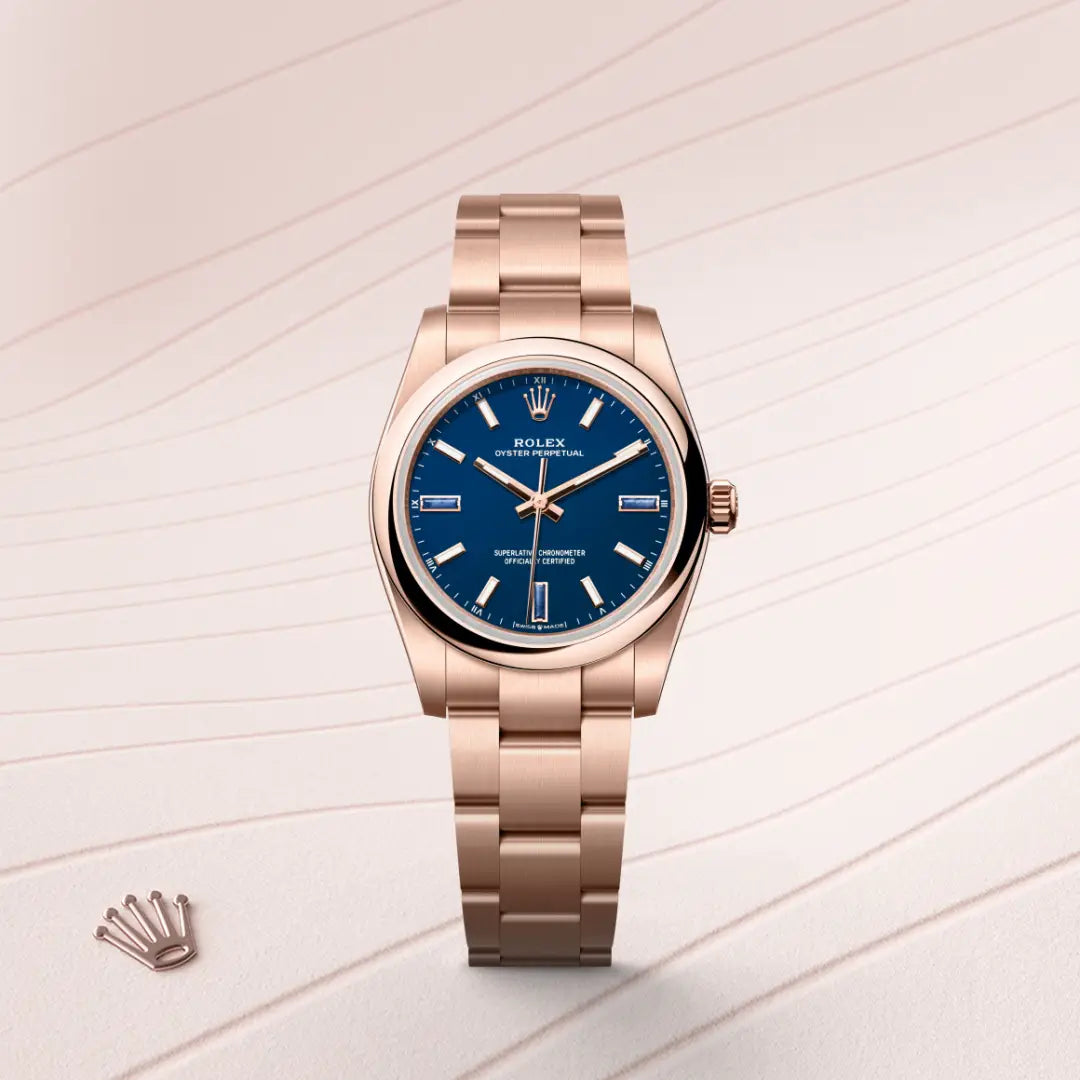 Rolex Oyster Perpetual in Everose gold, M124205-0002 - Edwards Lowell
