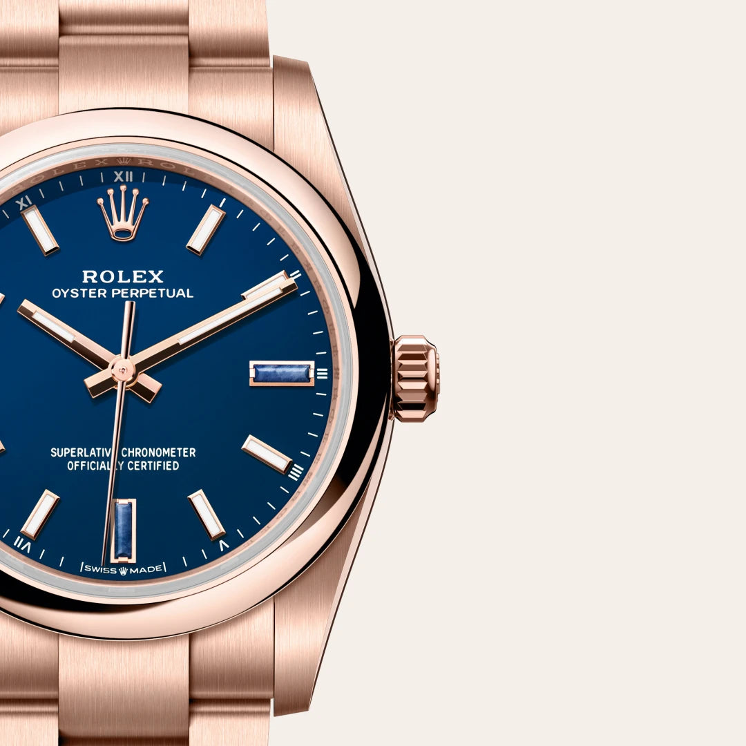 Rolex Oyster Perpetual in Everose gold, M124205-0002 - Edwards Lowell