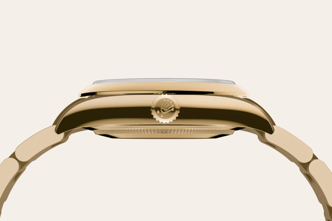 Rolex Oyster Perpetual in yellow gold, M124208-0001 - Edwards Lowell
