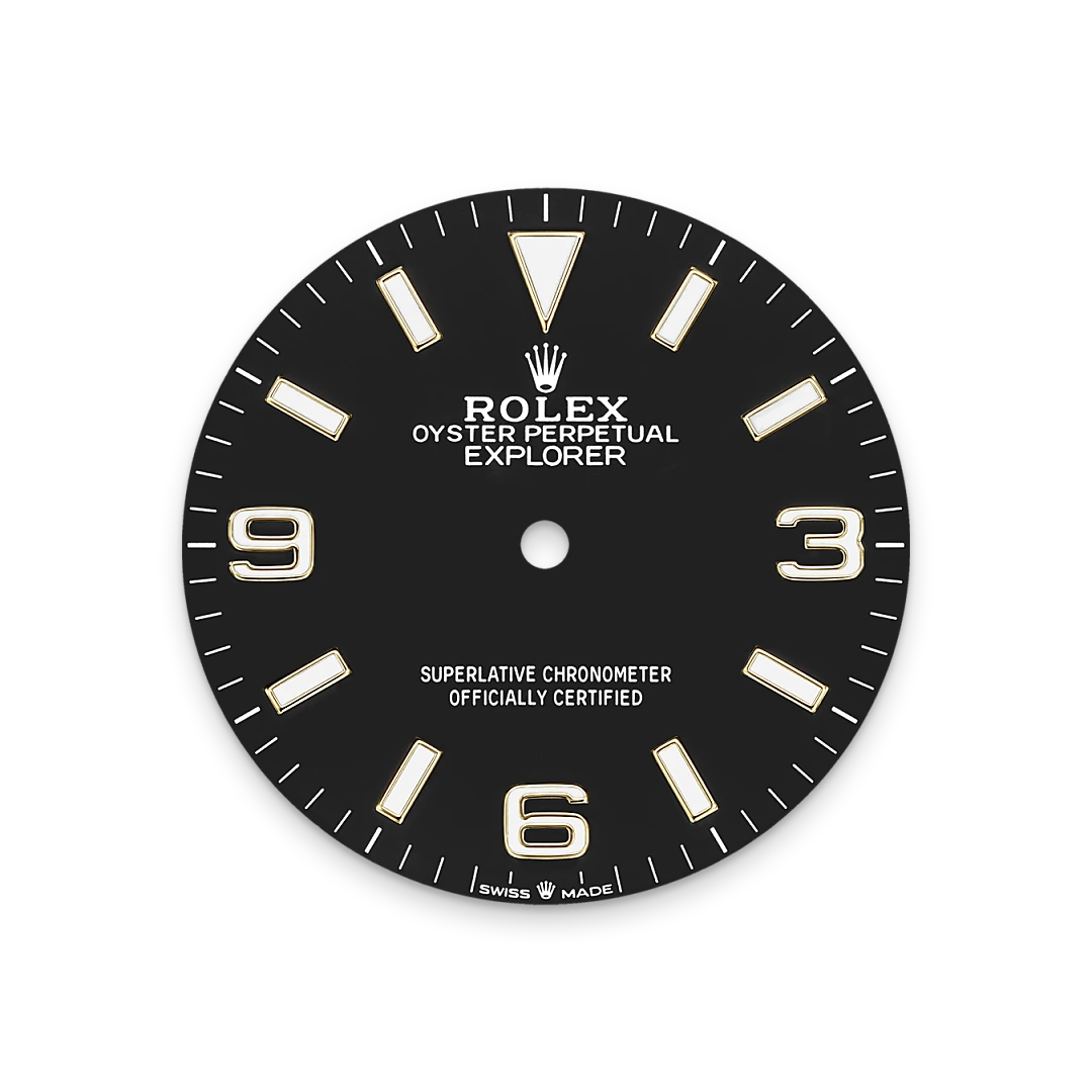 Rolex Explorer in Oystersteel and yellow gold, M124273-0001 - Edwards Lowell