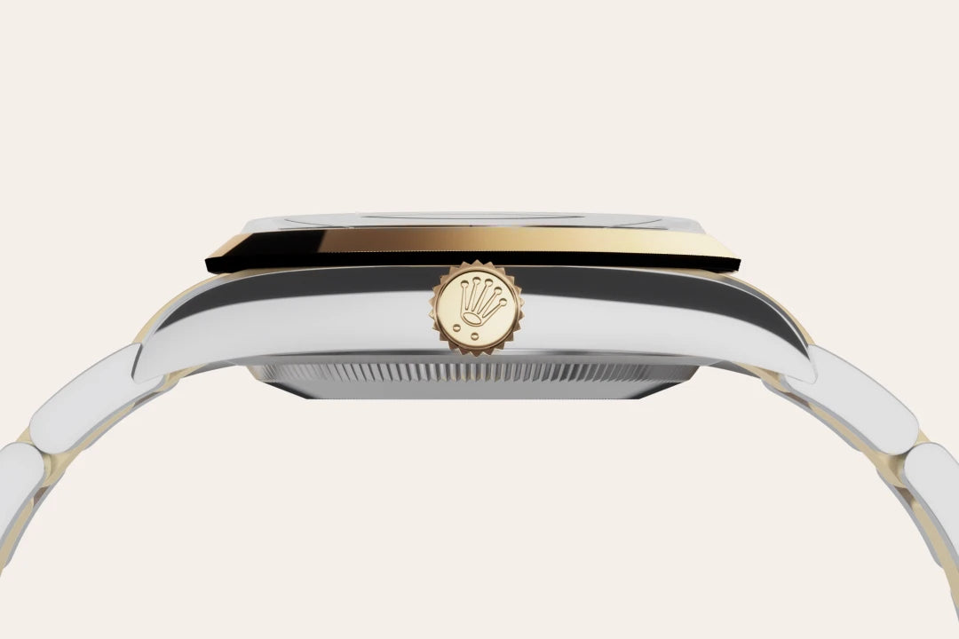 Rolex Explorer in Oystersteel and yellow gold, M124273-0001 - Edwards Lowell