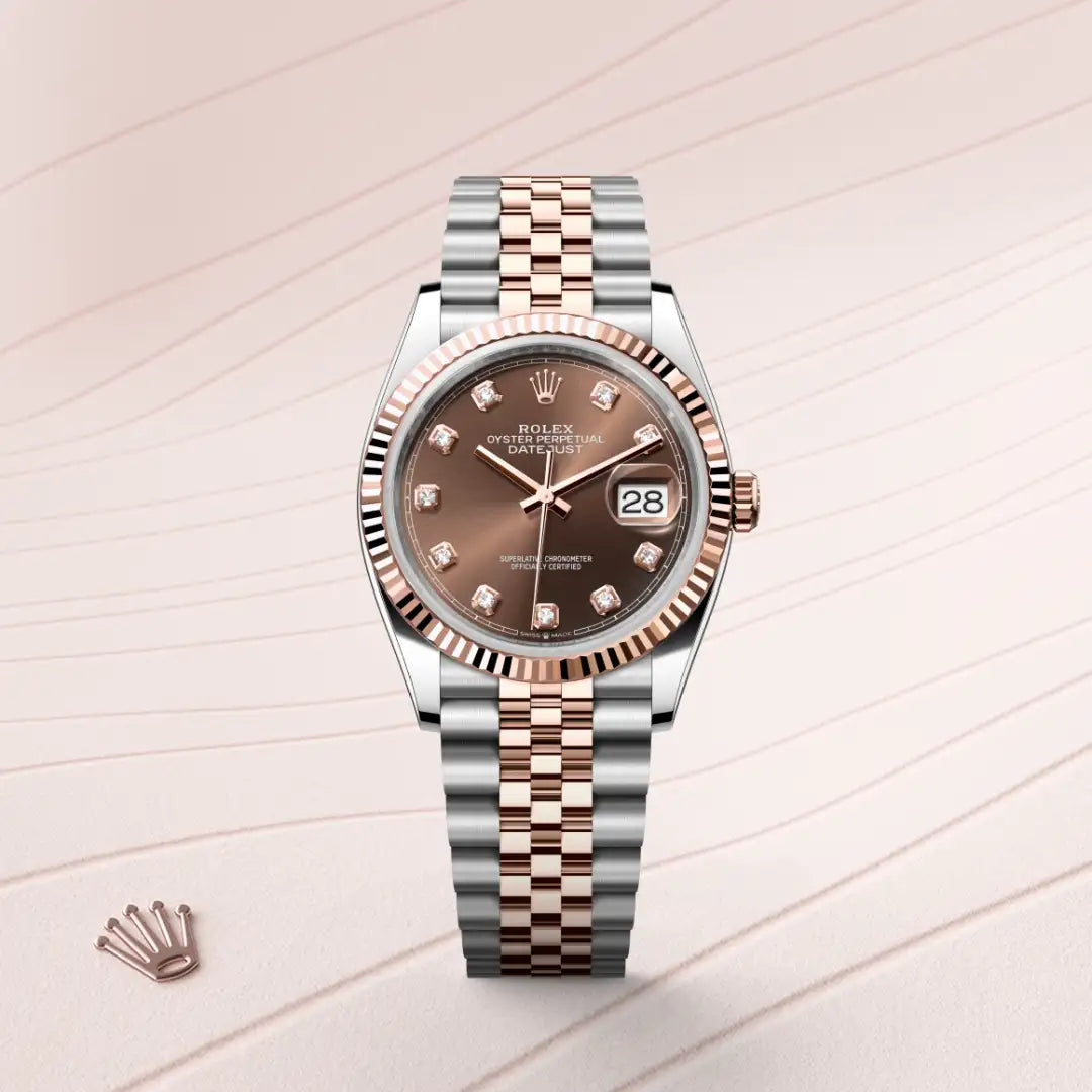 Rolex Datejust in Oystersteel and Everose gold, M126231-0053 - Edwards Lowell