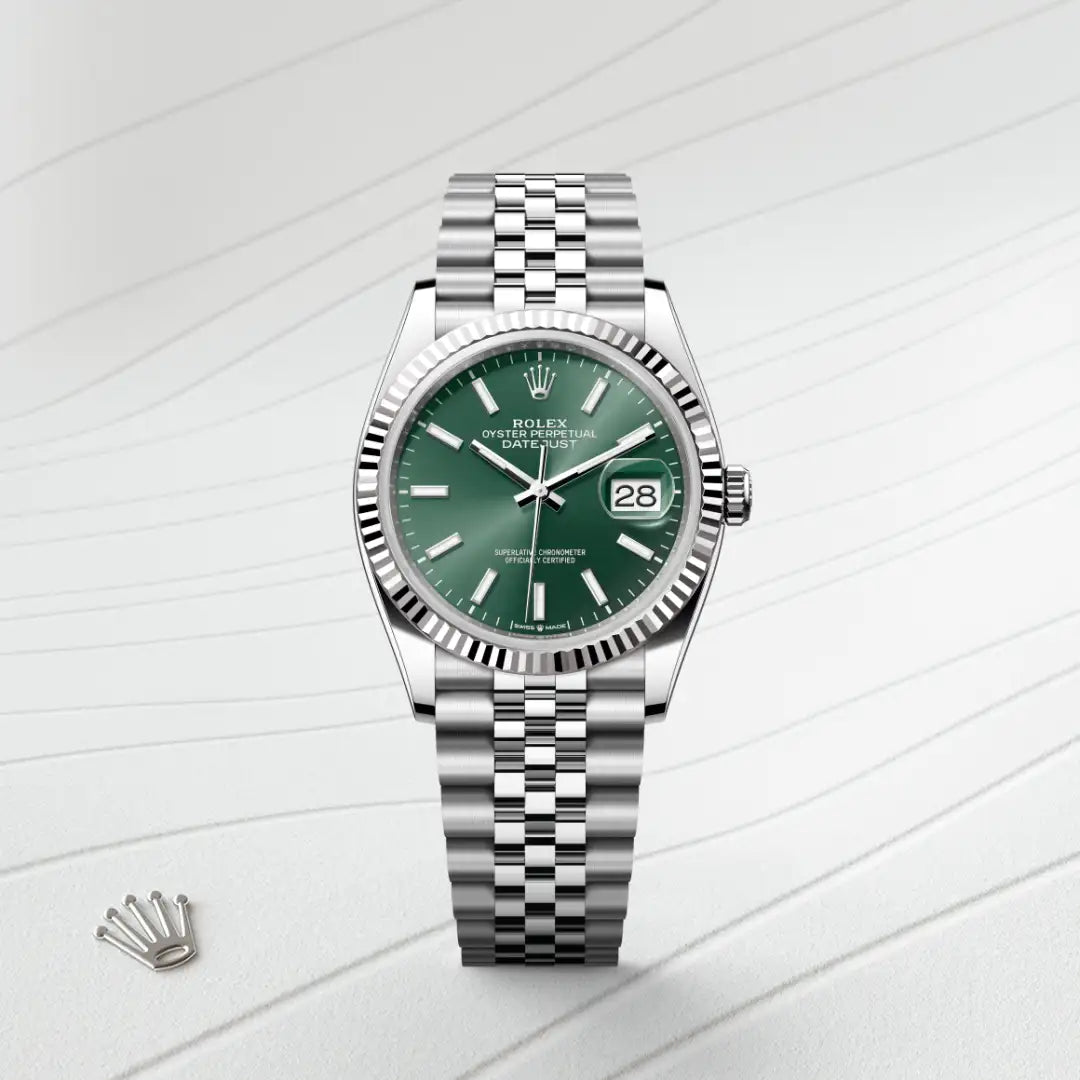 Rolex Datejust in Oystersteel and white gold, M126234-0051 - Edwards Lowell