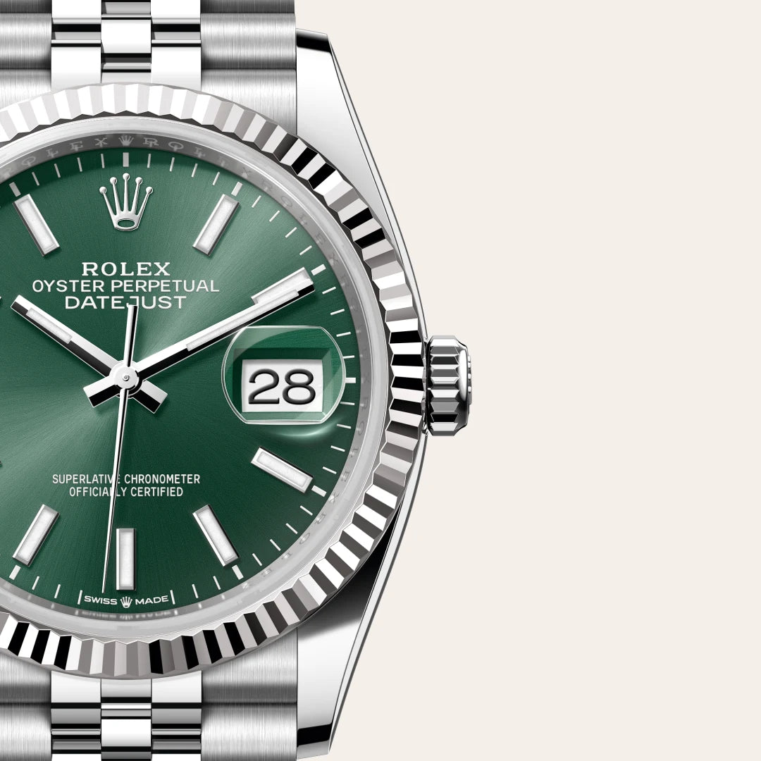Rolex Datejust in Oystersteel and white gold, M126234-0051 - Edwards Lowell