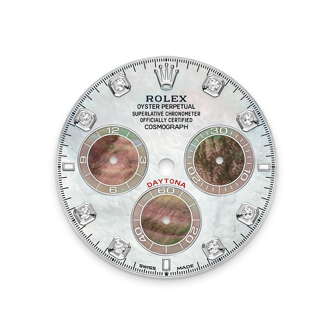 Rolex Cosmograph Daytona in white gold and diamonds, M126589RBR-0001 - Edwards Lowell