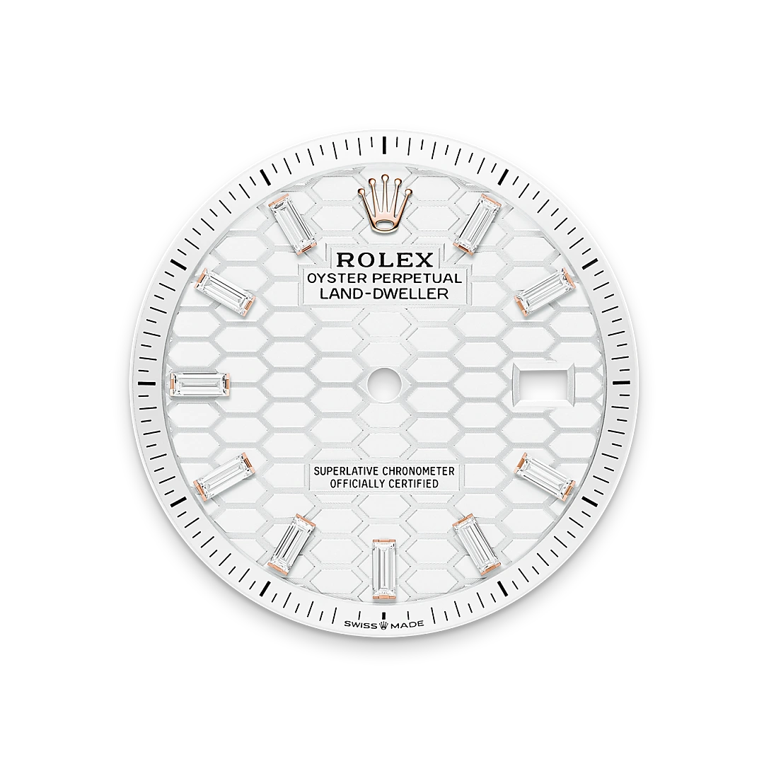 Rolex Land-Dweller in Everose gold and diamonds, M127285TBR-0002 - Edwards Lowell