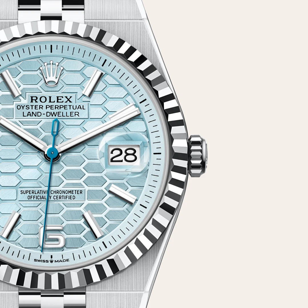 Rolex Land-Dweller in platinum, M127336-0001 - Edwards Lowell