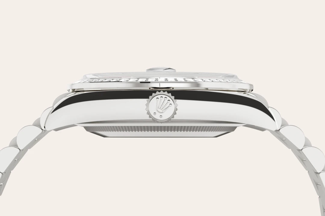 Rolex Day-Date in white gold and diamonds, M128399TBR-0029 - Edwards Lowell