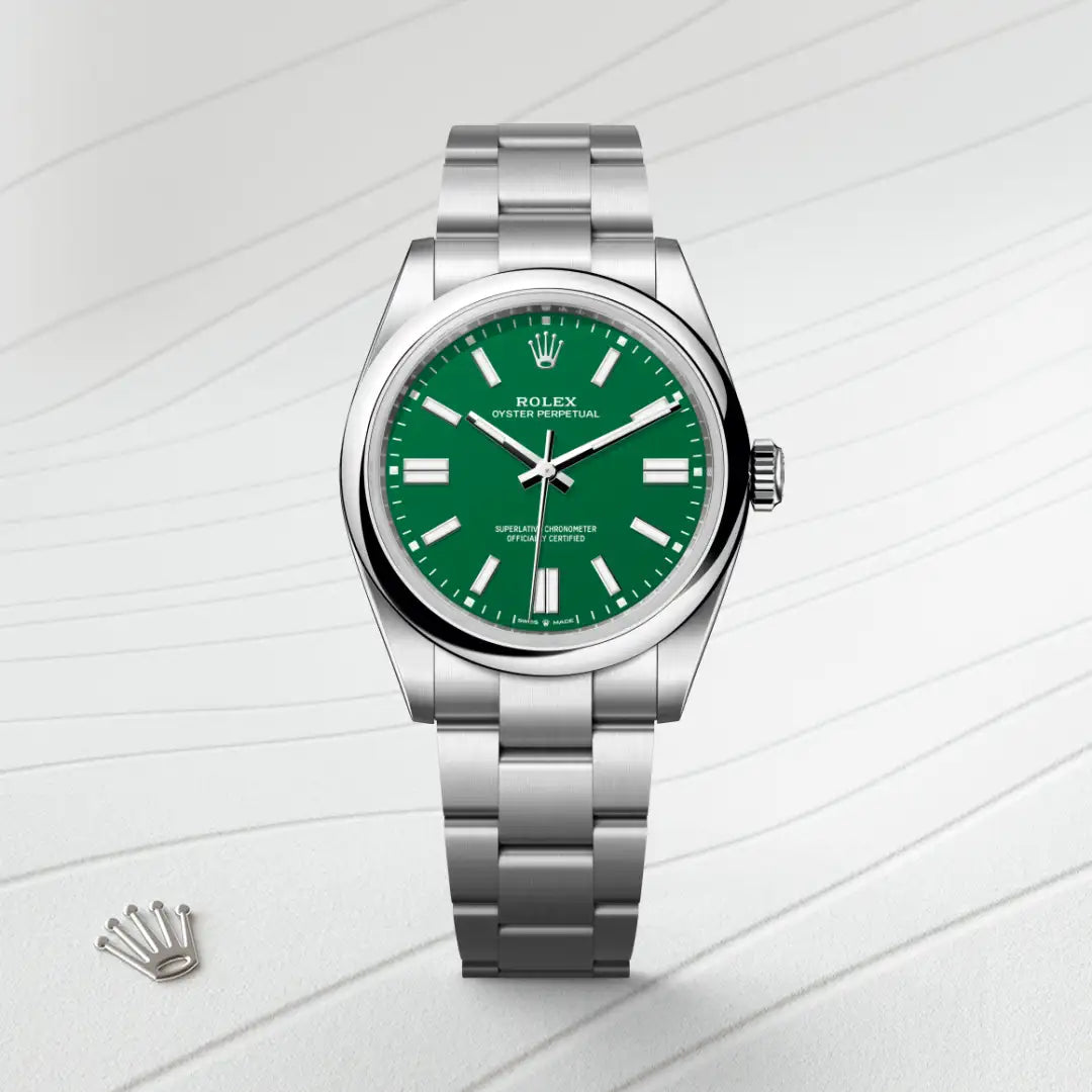 Rolex Oyster Perpetual in Oystersteel, M134300-0004 - Edwards Lowell