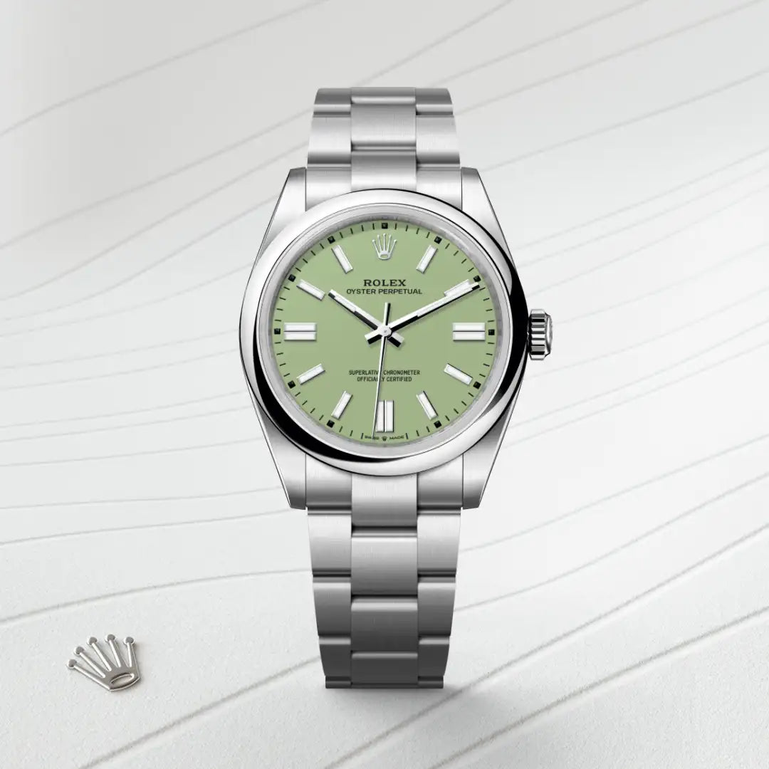 Rolex Oyster Perpetual in Oystersteel, M134300-0006 - Edwards Lowell