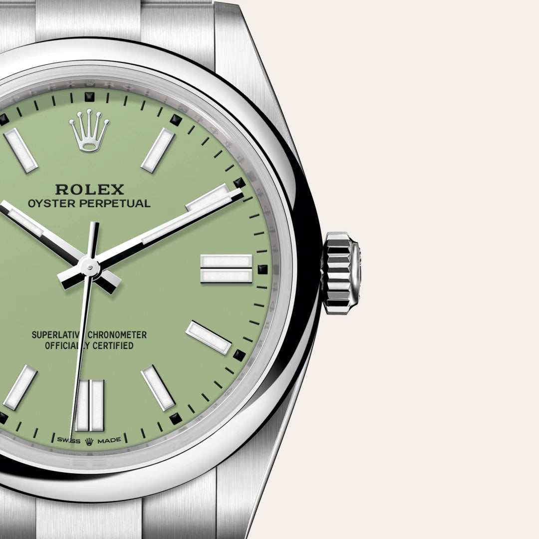 Rolex Oyster Perpetual in Oystersteel, M134300-0006 - Edwards Lowell