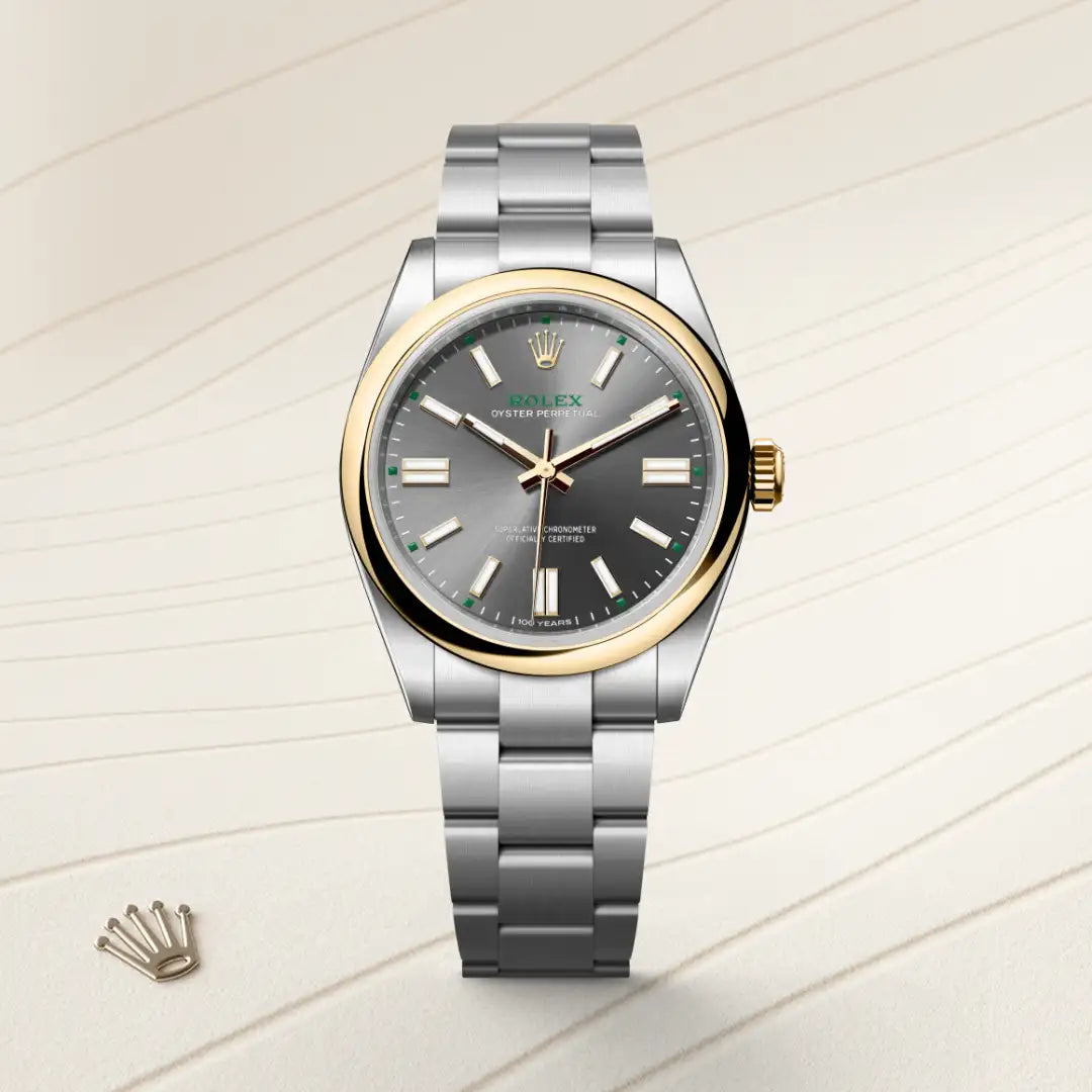 Rolex Oyster Perpetual in Oystersteel and yellow gold, M134303-0001 - Edwards Lowell