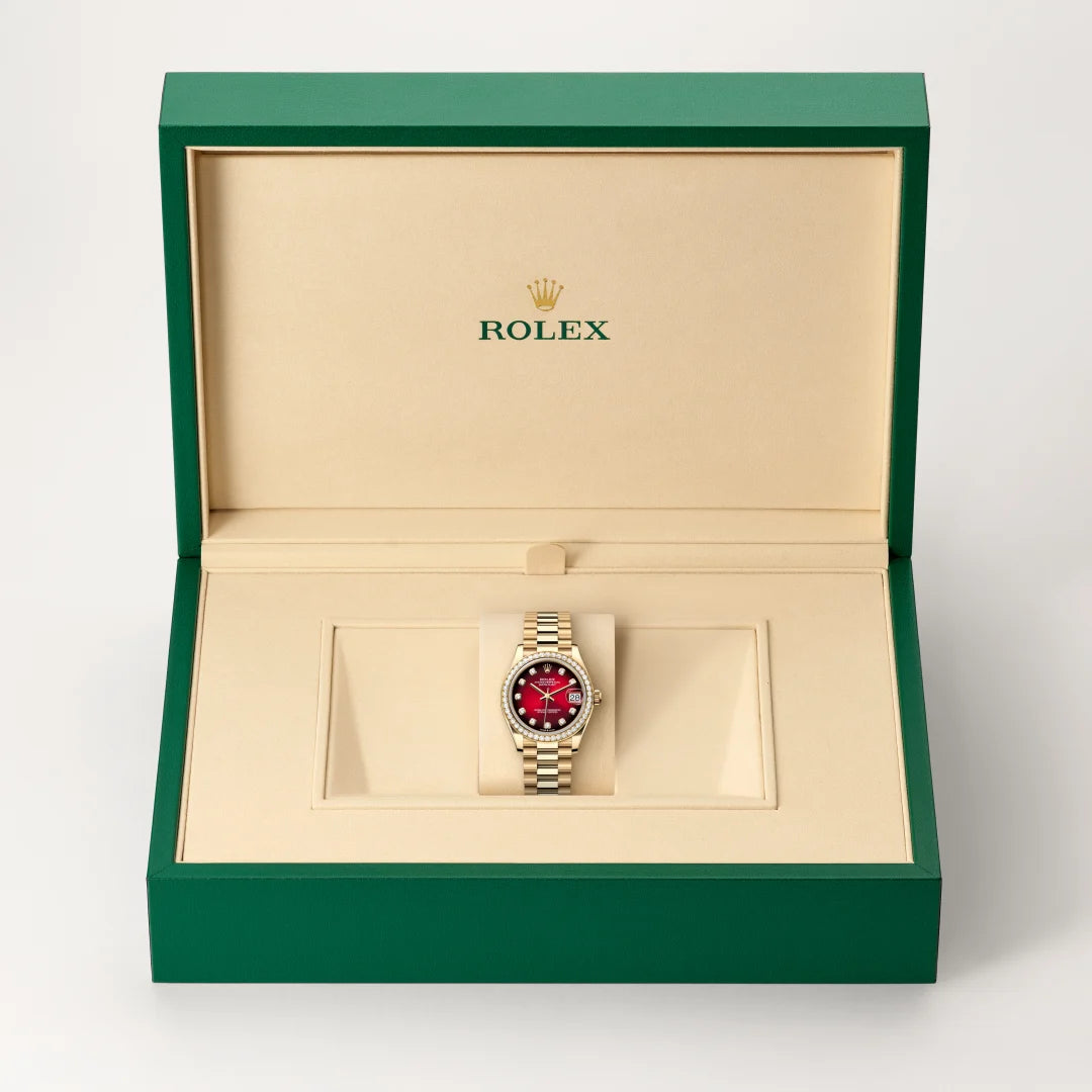 Rolex Datejust in yellow gold and diamonds, M278288RBR-0041 - Edwards Lowell