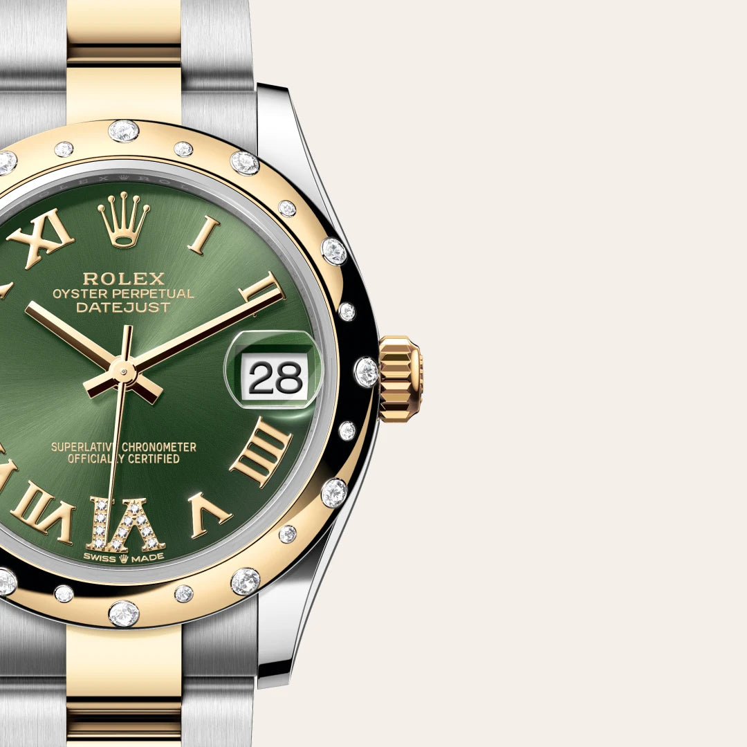 Rolex Datejust in Oystersteel, yellow gold and diamonds, M278343RBR-0015 - Edwards Lowell