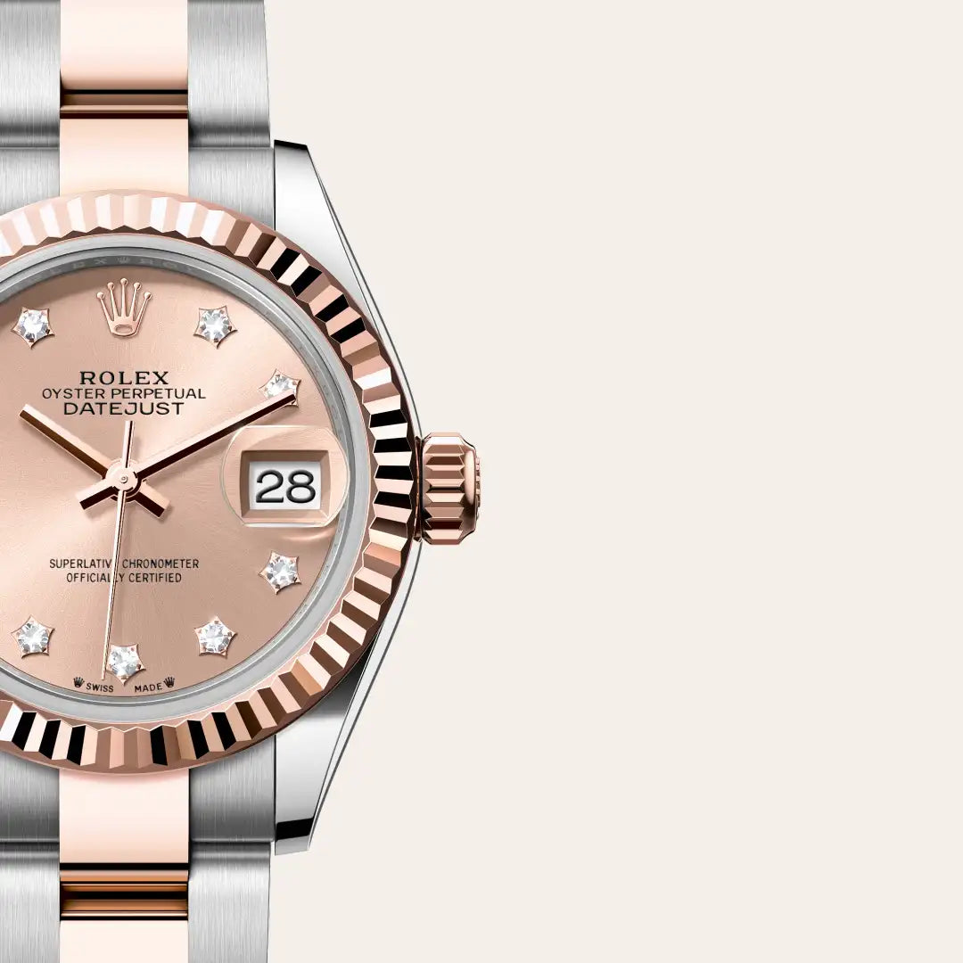 Rolex Lady-Datejust in Oystersteel and Everose gold, M279171-0028 - Edwards Lowell