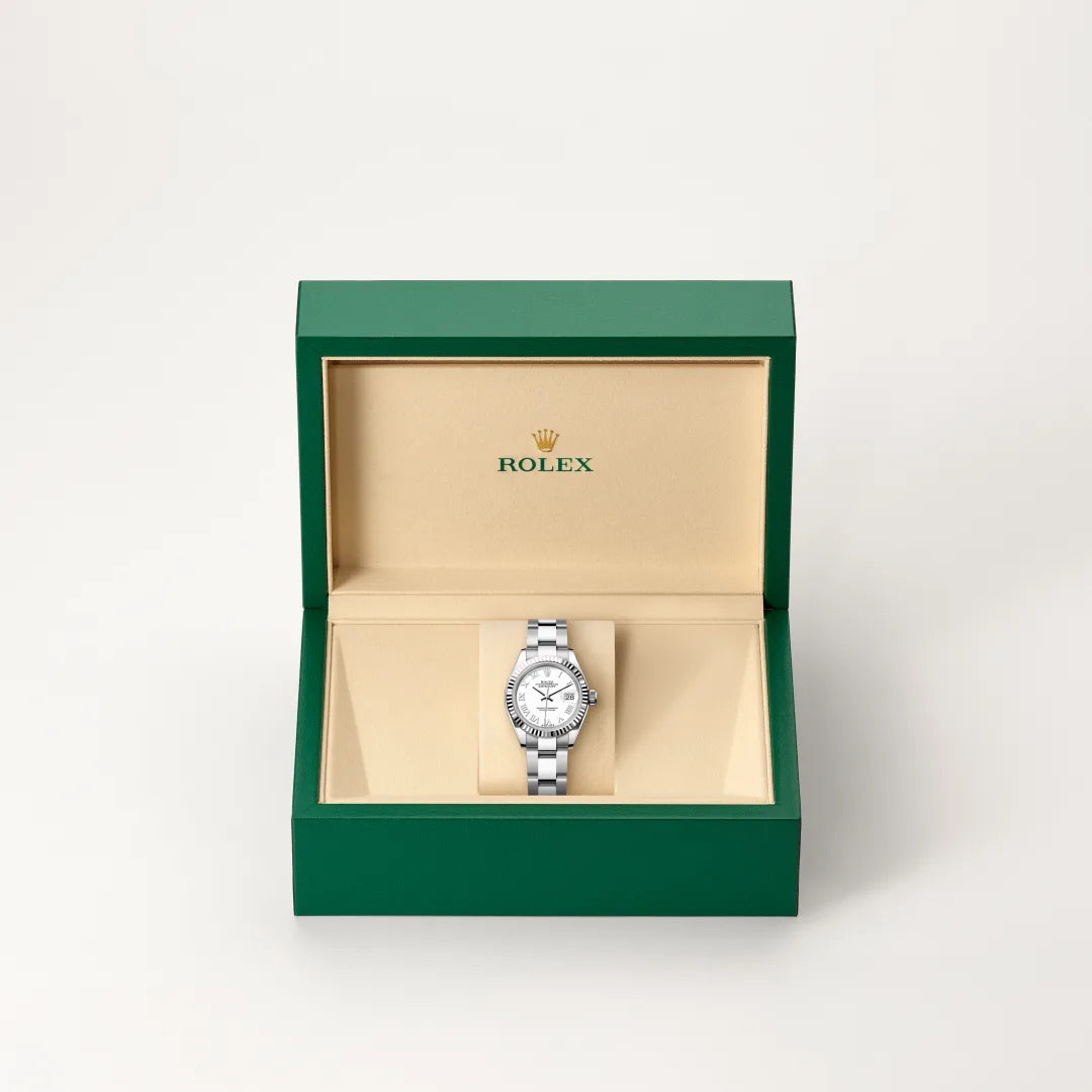 Rolex Lady-Datejust in Oystersteel and white gold, M279174-0020 - Edwards Lowell
