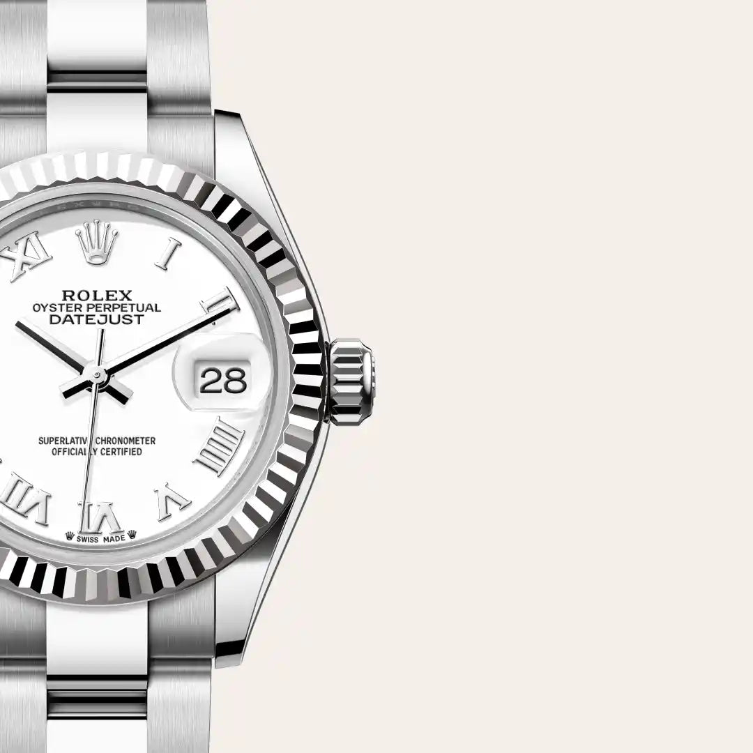 Rolex Lady-Datejust in Oystersteel and white gold, M279174-0020 - Edwards Lowell